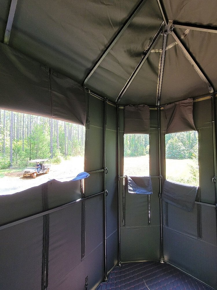 Buck hut interior
