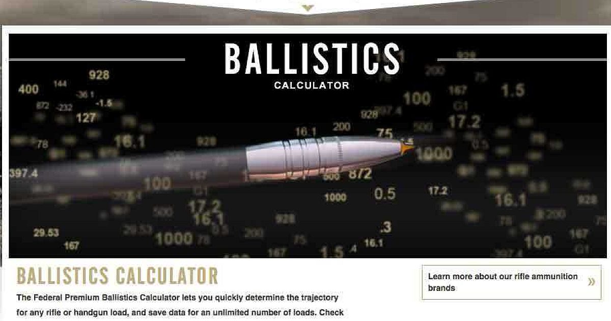Useful Ballistic Calculators For Rifle Shooters | Grand View Outdoors