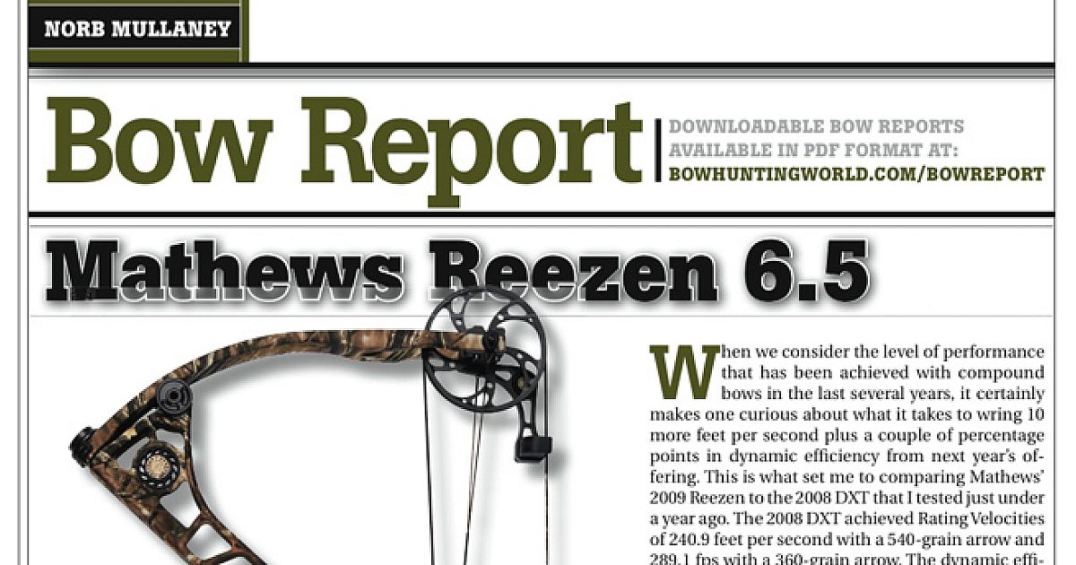 Bow Report: Mathews Reezen 6.5 | Grand View Outdoors