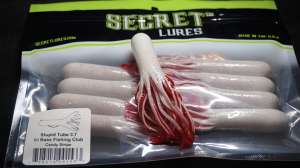 Secret Lures Stupid Tube Indiana University Bass Team fundraiser Candy Stripe