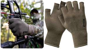 Scent Lok fingerless gloves collage