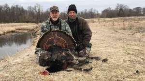 Bill and Dave with turkey
