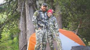 Bri and Zach with tent