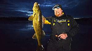 Brian Brosdahl with Aqua Vu ice fishing