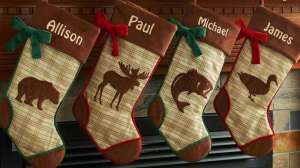 Christmas stocking hunter theme