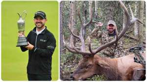 Collage Brian Harman with elk