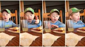 Collage kid giving directions