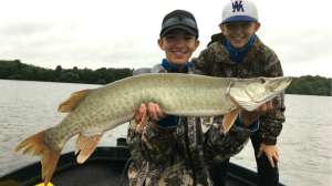 Elliott holding Luks first muskie