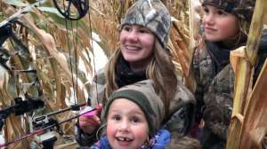 Girl arrows her first buck