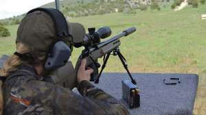 Outdoor Solutions long range shooting school bench rifle photo by Hilary Dyer