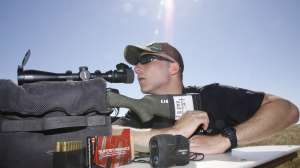 SI182 Sighting in off of shooting bags copyright Mark Kayser