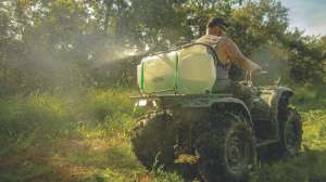 Spraying food plot