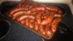 Venison Bratwurst finished product