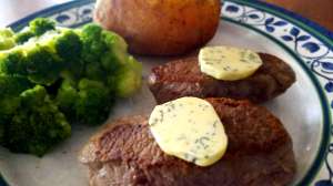 Venison Steak on plate