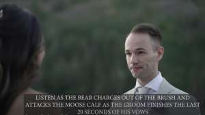 Wedding vows along lake