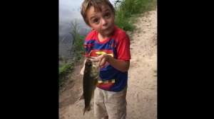 Boy with bass video lead