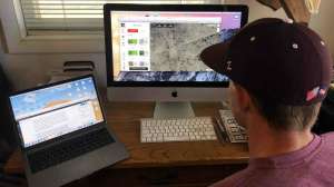 Checking maps for waterholes