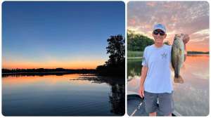 Collage sunset largemouth