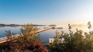 Cropped Ganglers lodge sunrise