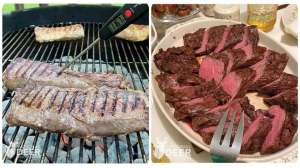 Grill backstrap collage