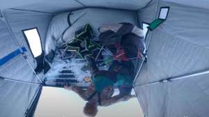 Ice shelter fail video