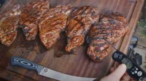 Steak thickness test