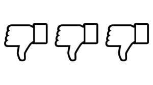 Three thumbs down