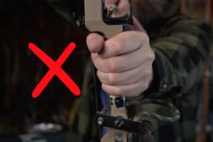 Poor grip position archery